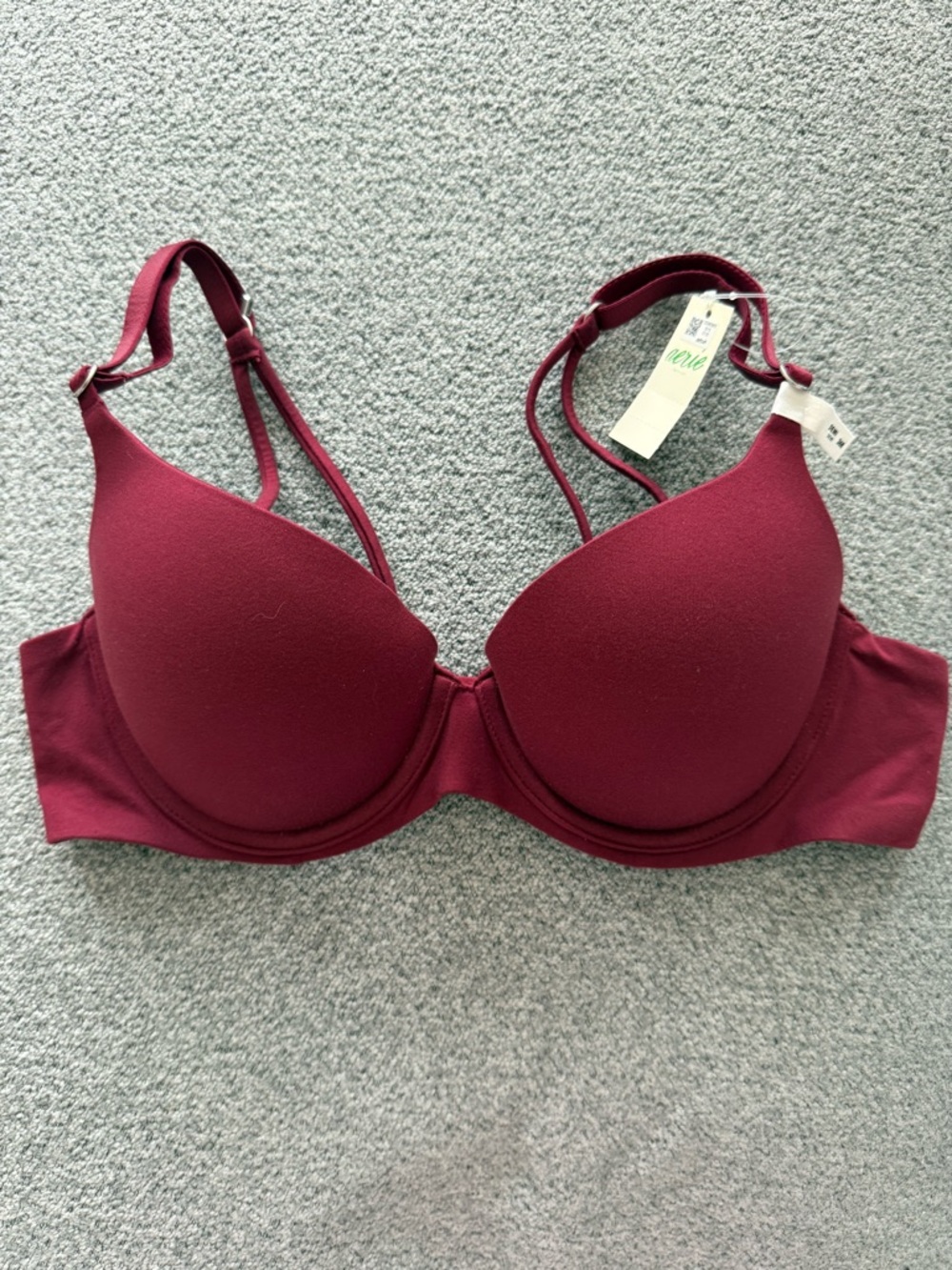 NWT Aerie demi T-Shirt Bra - Burgundy Wine, Size 36B